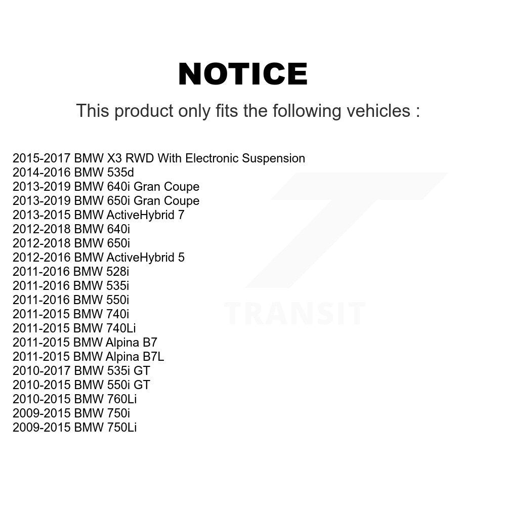 Kugel 70-513323 Front Wheel Bearing Hub Assembly for 2009-2019 BMW 750Li, BMW 750i and Select Vehicles