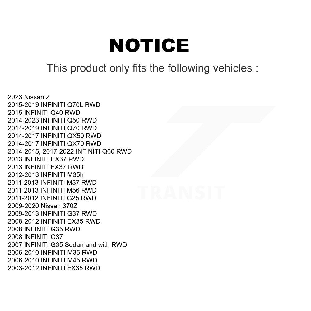 Kugel 70-513334 Front Wheel Bearing Hub Assembly for 2003-2023 INFINITI FX35, INFINITI M35 and Select Vehicles