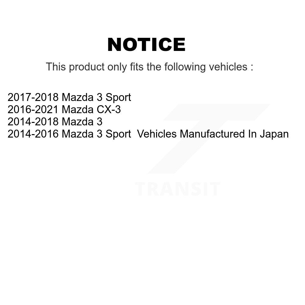 Kugel 70-513354 Front Wheel Bearing Hub Assembly for 2014-2021 Mazda 3, 3 Sport, CX-3