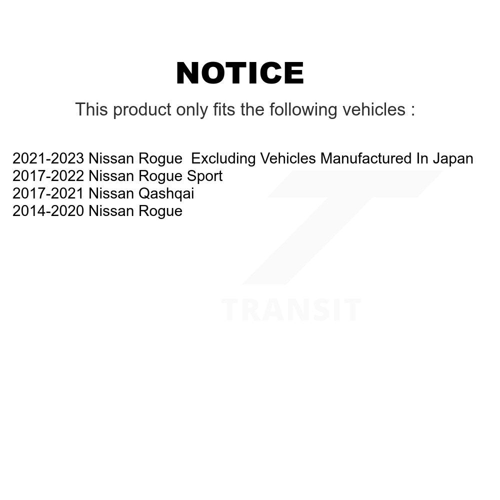 Kugel 70-513357 Front Wheel Bearing Hub Assembly for 2014-2023 Nissan Rogue, Qashqai, Rogue Sport