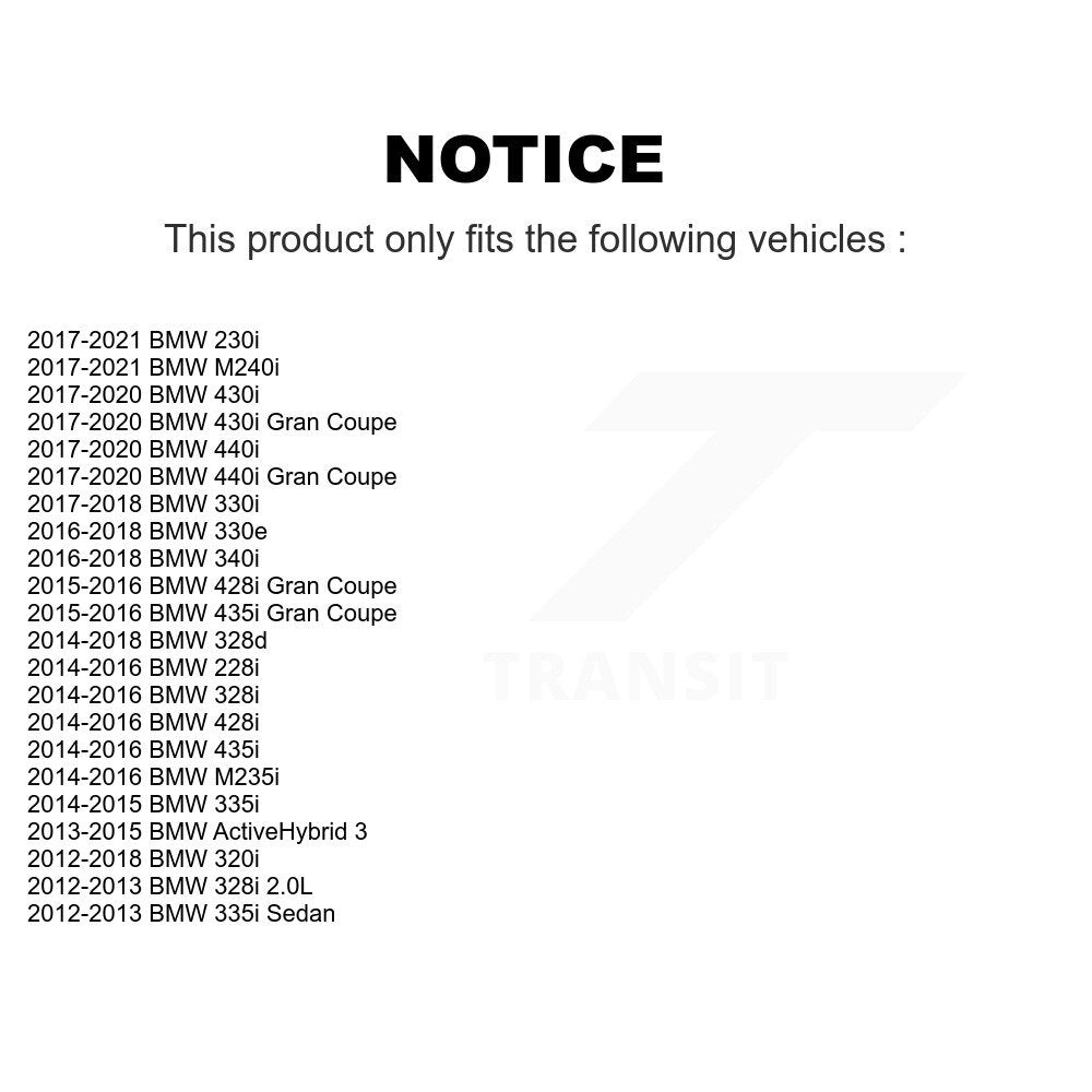Kugel 70-513359 Front Wheel Bearing Hub Assembly for 2012-2021 BMW 320i, BMW 328i and Select Vehicles