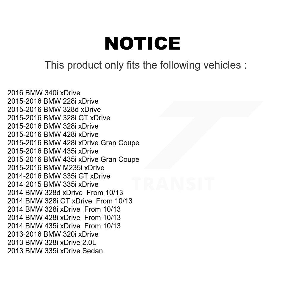 Kugel 70-513368 Front Wheel Bearing Hub Assembly for 2013-2016 BMW 320i xDrive, BMW 328i xDrive and Select Vehicles