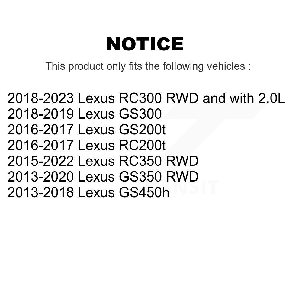 Kugel 70-513370 Front Wheel Bearing Hub Assembly for 2013-2023 Lexus GS350, Lexus GS450h and Select Vehicles