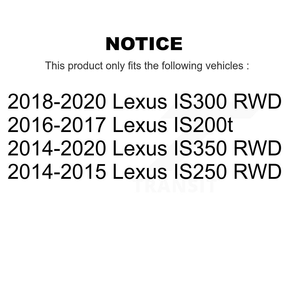 Kugel 70-513372 Front Wheel Bearing Hub Assembly for 2014-2020 Lexus IS250, IS350, IS200t, IS300