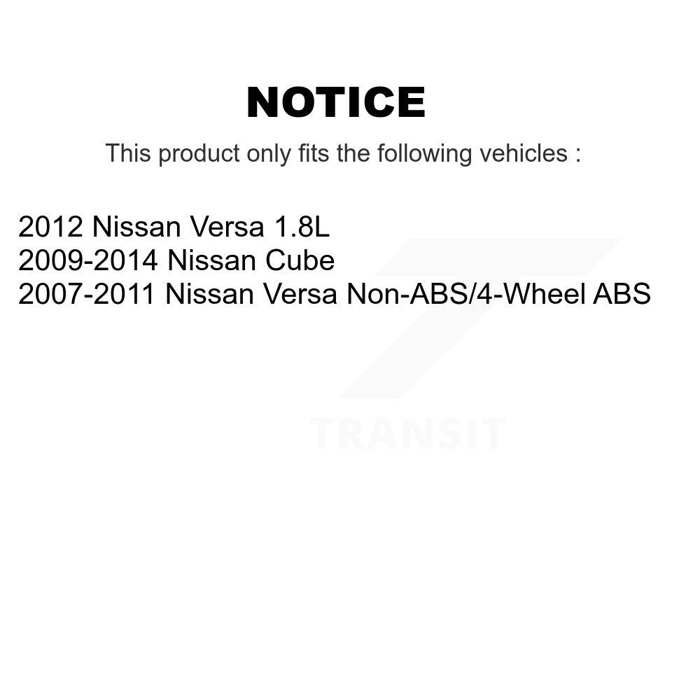 Kugel 70-513373 Front Wheel Bearing Hub Assembly for 2007-2014 Nissan Versa, Cube