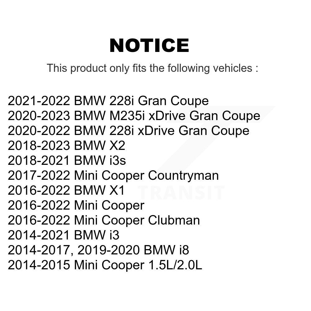 Kugel 70-513390 Rear, Front Wheel Bearing Hub Assembly for 2014-2023 BMW i3, BMW i8 and Select Vehicles