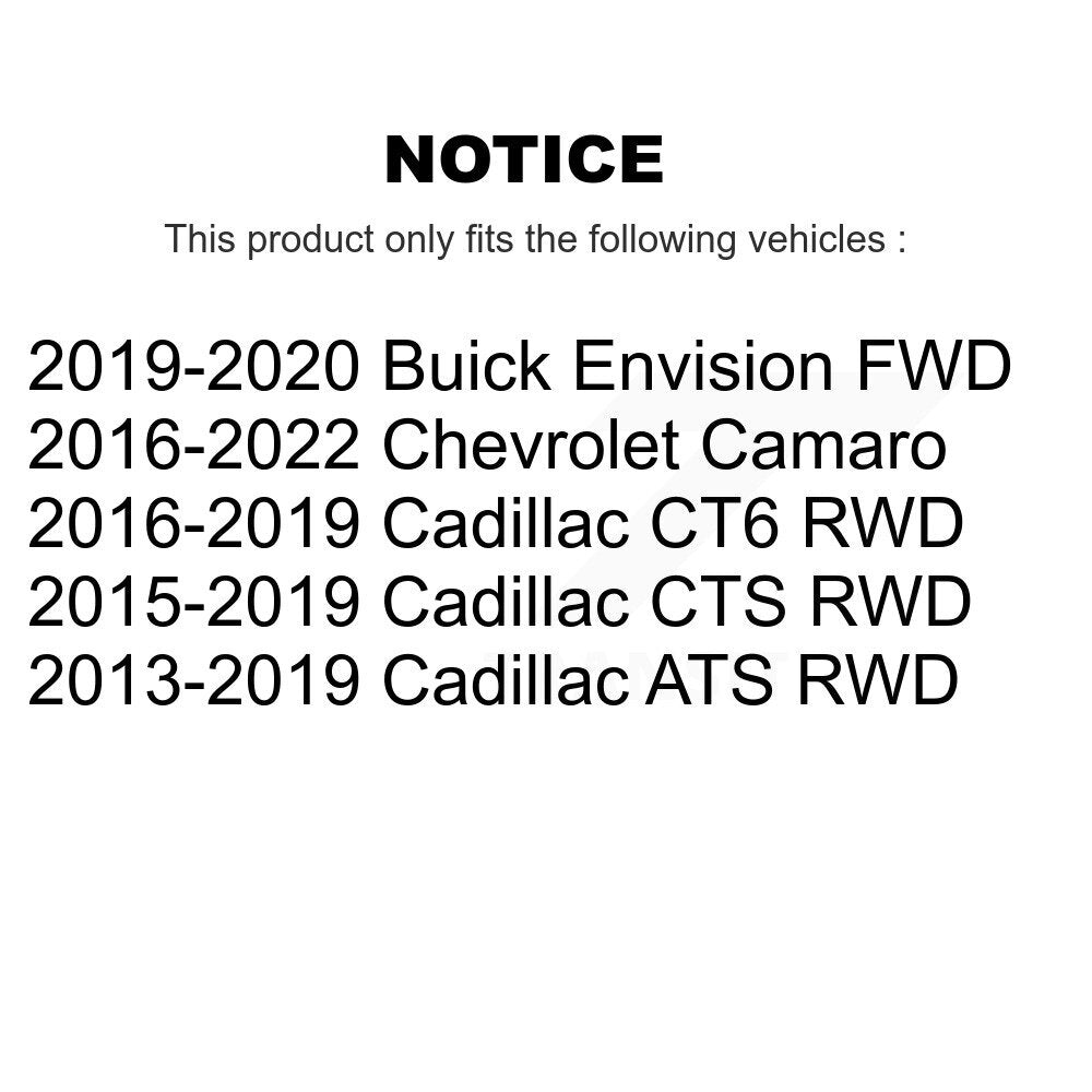 Kugel 70-513401 Front, Rear Wheel Bearing Hub Assembly for 2013-2022 Cadillac ATS, Cadillac CTS and Select Vehicles