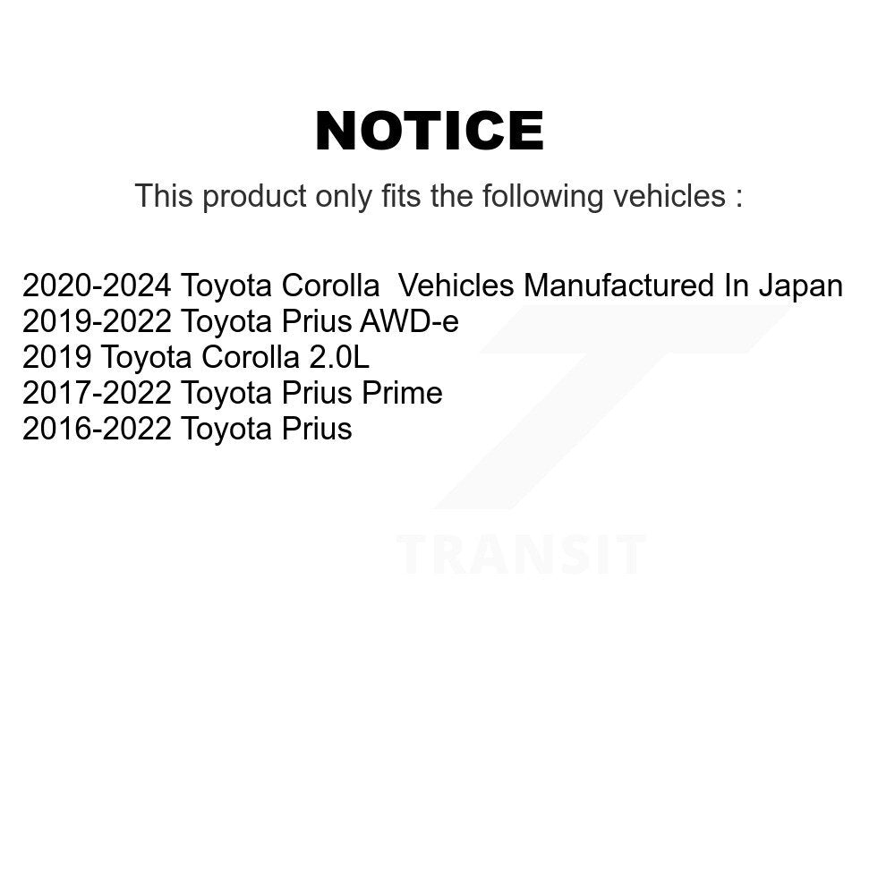 Kugel 70-513402 Front Wheel Bearing Hub Assembly for 2016-2024 Toyota Prius, Prius Prime, Corolla, Prius AWD-e