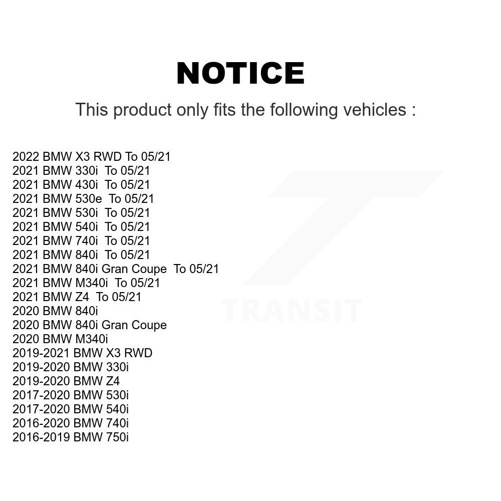 Kugel 70-513406 Front Wheel Bearing Hub Assembly for 2016-2022 BMW 740i, BMW 750i and Select Vehicles