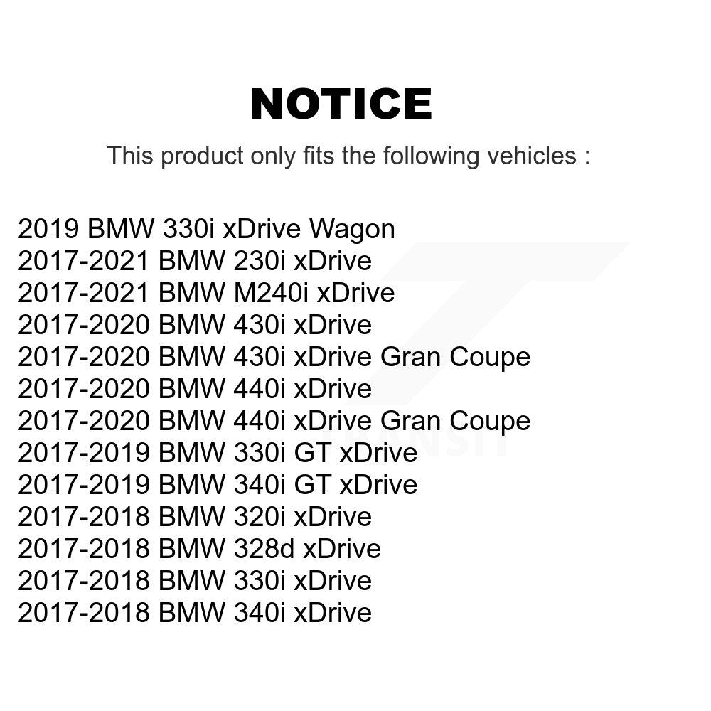 Kugel 70-513417 Front Wheel Bearing Hub Assembly for 2017-2021 BMW 230i xDrive, BMW 320i xDrive and Select Vehicles