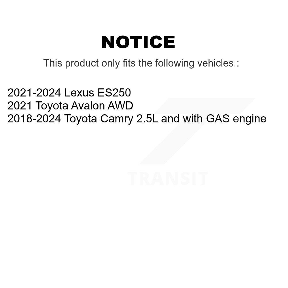 Kugel 70-513439 Front Wheel Bearing Hub Assembly for 2018-2024 Toyota Camry, Lexus ES250, Toyota Avalon