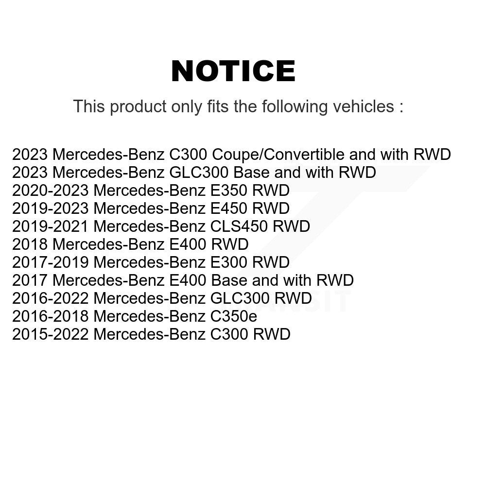 Kugel 70-513440 Front Wheel Bearing Hub Assembly for 2015-2023 Mercedes-Benz C300, Mercedes-Benz C350e and Select Vehicles