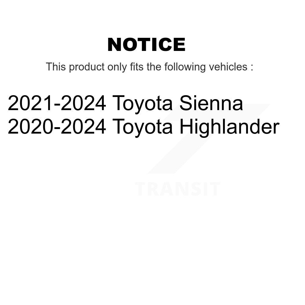 Kugel 70-513450 Front Wheel Bearing Hub Assembly for 2020-2024 Toyota Highlander, Sienna