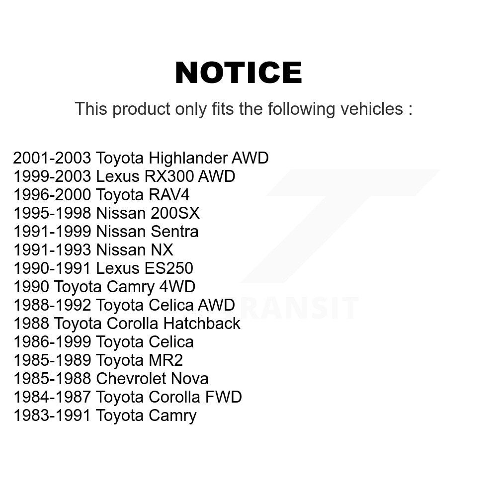 Kugel 70-514002 Front, Rear Wheel Bearing for 1983-2003 Toyota Camry, Toyota Corolla and Select Vehicles