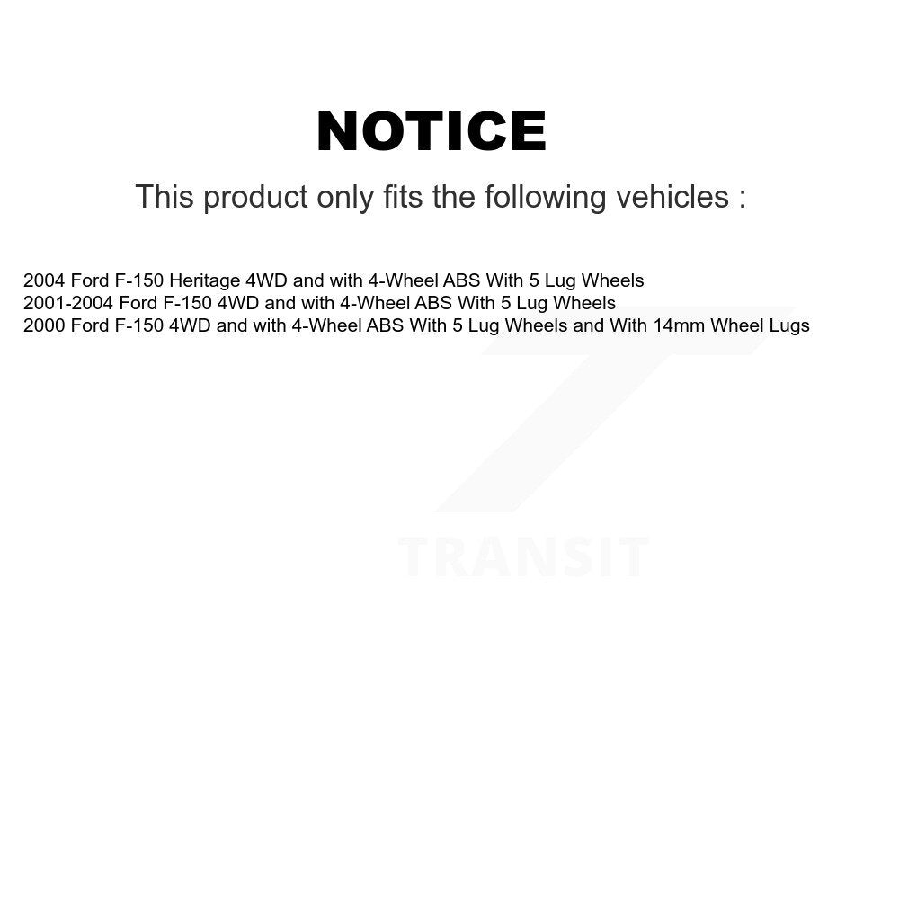 Kugel 70-515029 Front Wheel Bearing Hub Assembly for 2000-2004 Ford F-150, F-150 Heritage