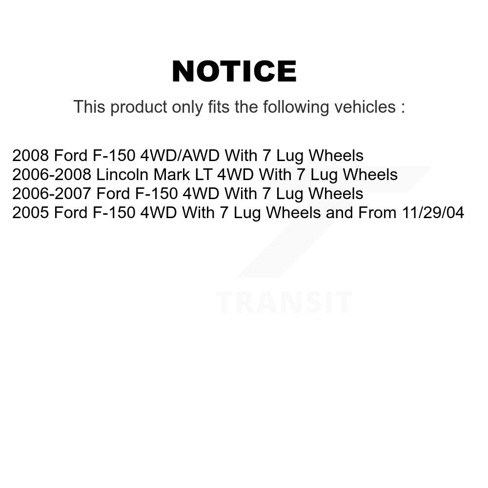 Kugel 70-515080 Front Wheel Bearing Hub Assembly for 2005-2008 Ford F-150, Lincoln Mark LT
