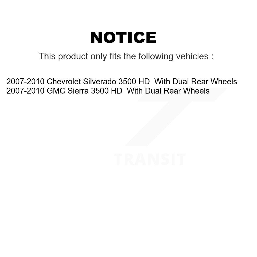 Kugel 70-515099 Front Wheel Bearing Hub Assembly for 2007-2010 Chevrolet Silverado 3500 HD, GMC Sierra 3500 HD