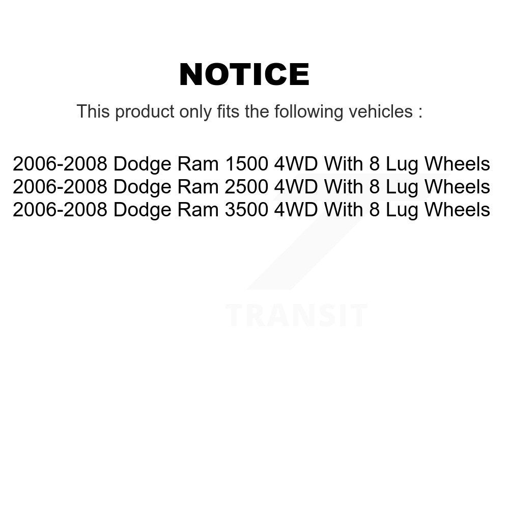 Kugel 70-515101 Front Wheel Bearing Hub Assembly for 2006-2008 Dodge Ram 1500, Ram 2500, Ram 3500