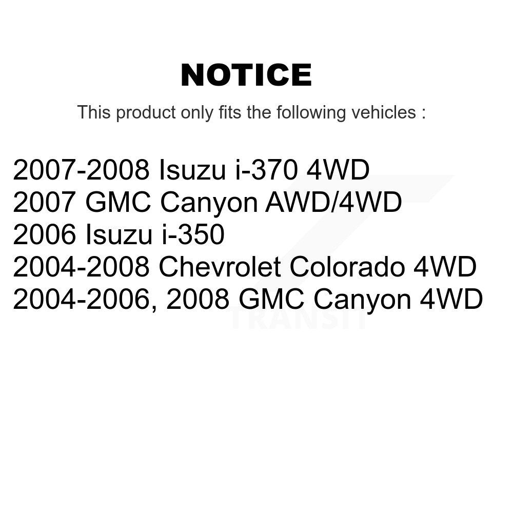 Kugel 70-515111 Front Right Wheel Bearing Hub Assembly for 2004-2008 Chevrolet Colorado, GMC Canyon and Select Vehicles