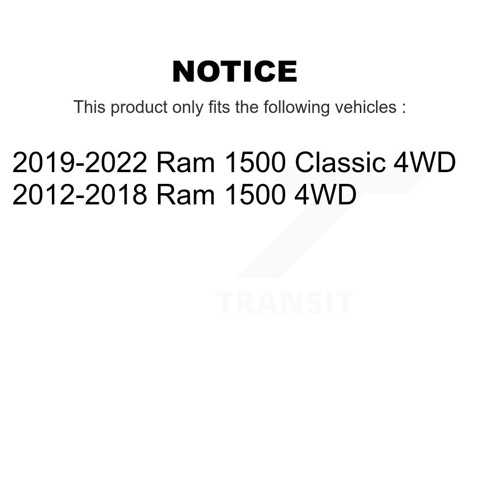 Kugel 70-515151 Front Wheel Bearing Hub Assembly for 2012-2022 Ram 1500, 1500 Classic