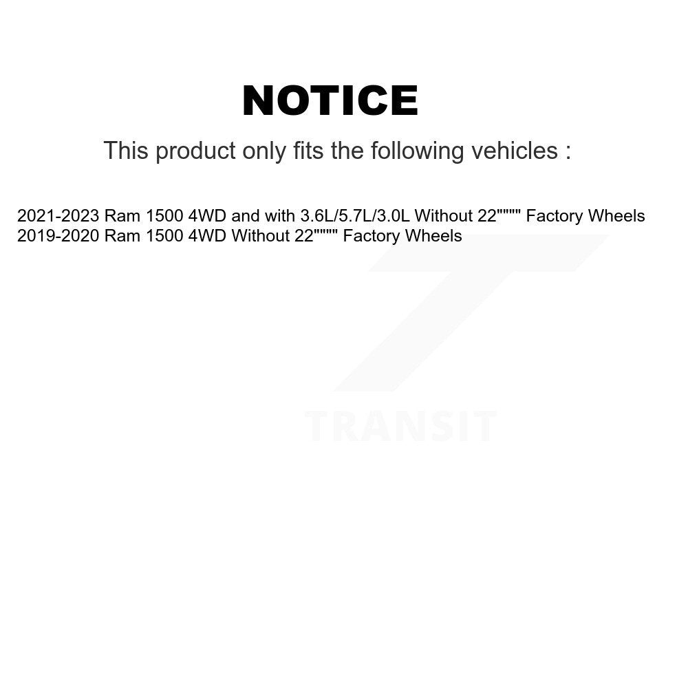 Kugel 70-515179 Front Wheel Bearing Hub Assembly for 2019-2023 Ram 1500