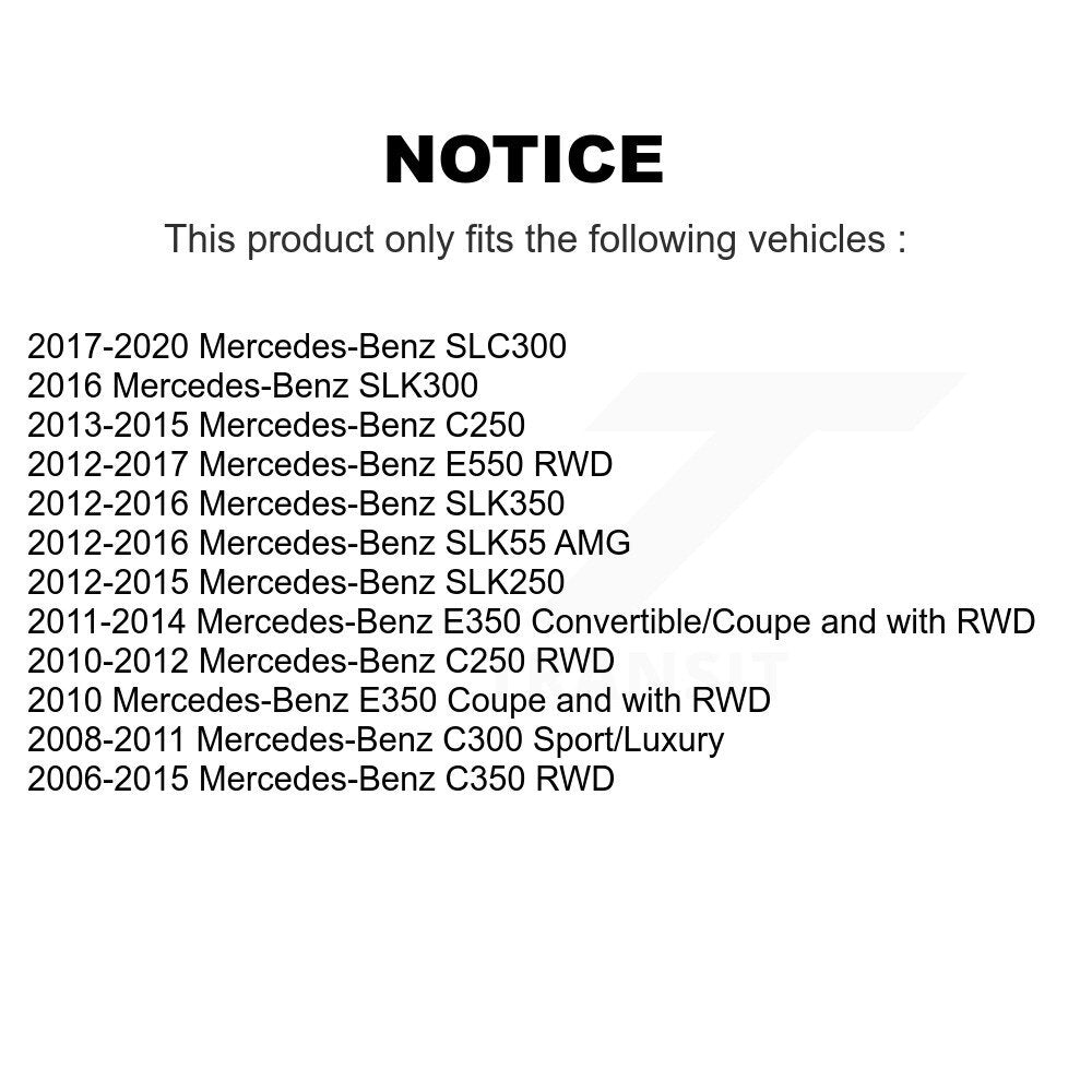 Kugel 70-520003 Front Wheel Bearing Hub Assembly for 2006-2020 Mercedes-Benz C350, Mercedes-Benz C300 and Select Vehicles