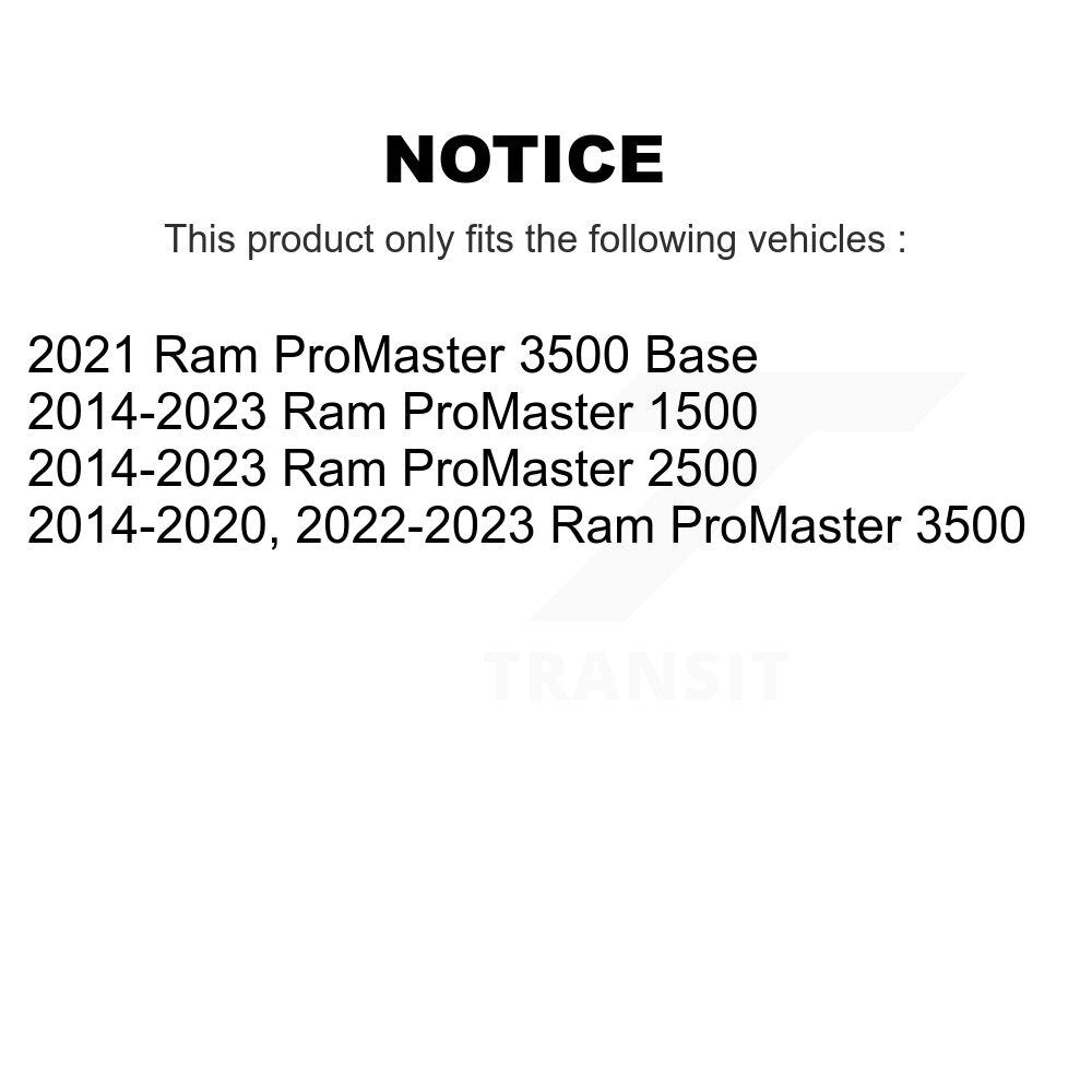Kugel 70-541018 Rear Wheel Bearing Hub Assembly for 2014-2023 Ram ProMaster 1500, ProMaster 2500, ProMaster 3500