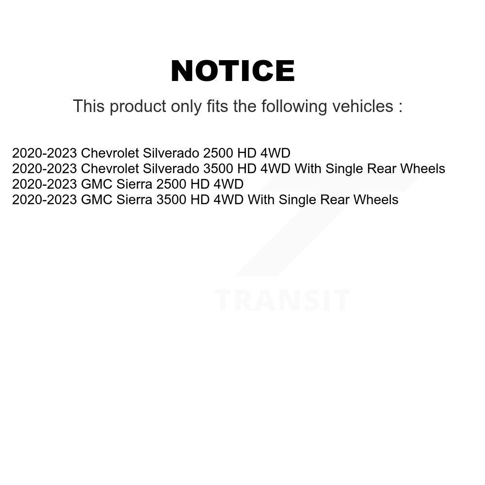 Kugel 70-KH1000 Front Wheel Bearing Hub Assembly for 2020-2023 Chevrolet Silverado 2500 HD, Chevrolet Silverado 3500 HD and Select Vehicles