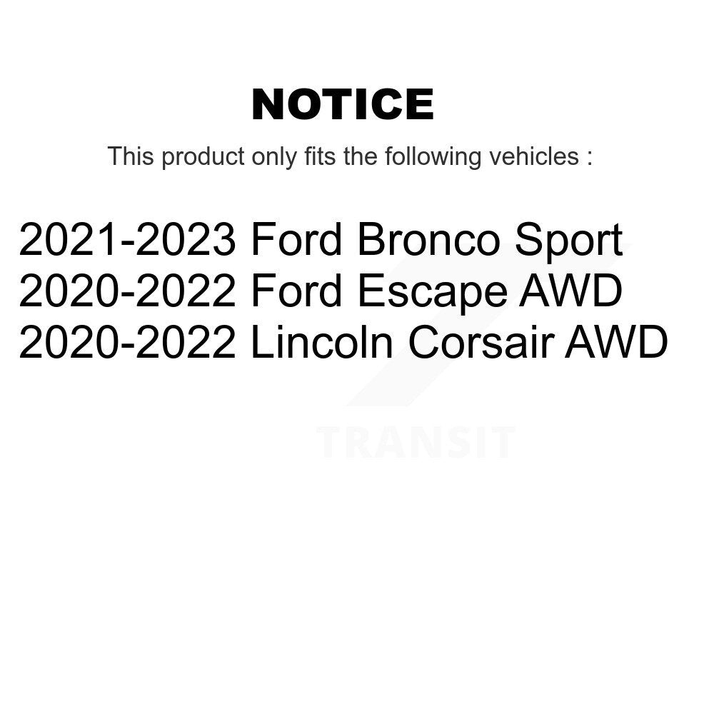 Kugel 70-KH2011 Rear Wheel Bearing Hub Assembly for 2020-2023 Ford Escape, Lincoln Corsair, Ford Bronco Sport
