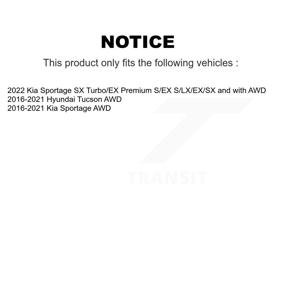 Kugel 70-KH2310 Rear Wheel Bearing Hub Assembly for 2016-2022 Hyundai Tucson, Kia Sportage