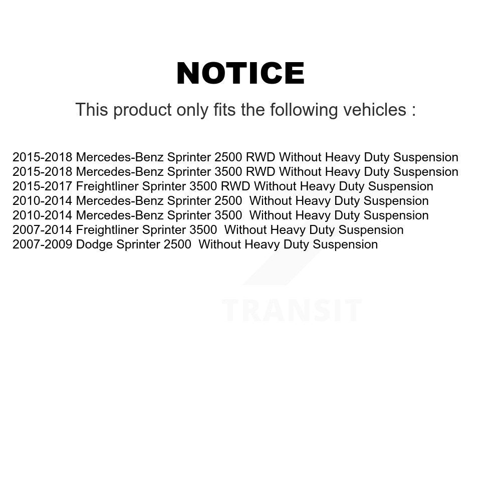Kugel 70-KH3310 Front Wheel Bearing Hub Assembly for 2007-2018 Dodge Sprinter 2500, Freightliner Sprinter 3500 and Select Vehicles