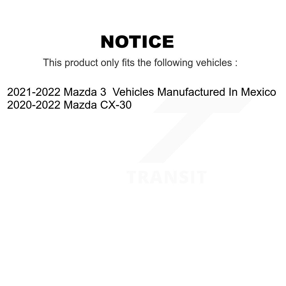 Kugel 70-KH8000 Front Wheel Bearing Hub Assembly for 2020-2022 Mazda CX-30, 3