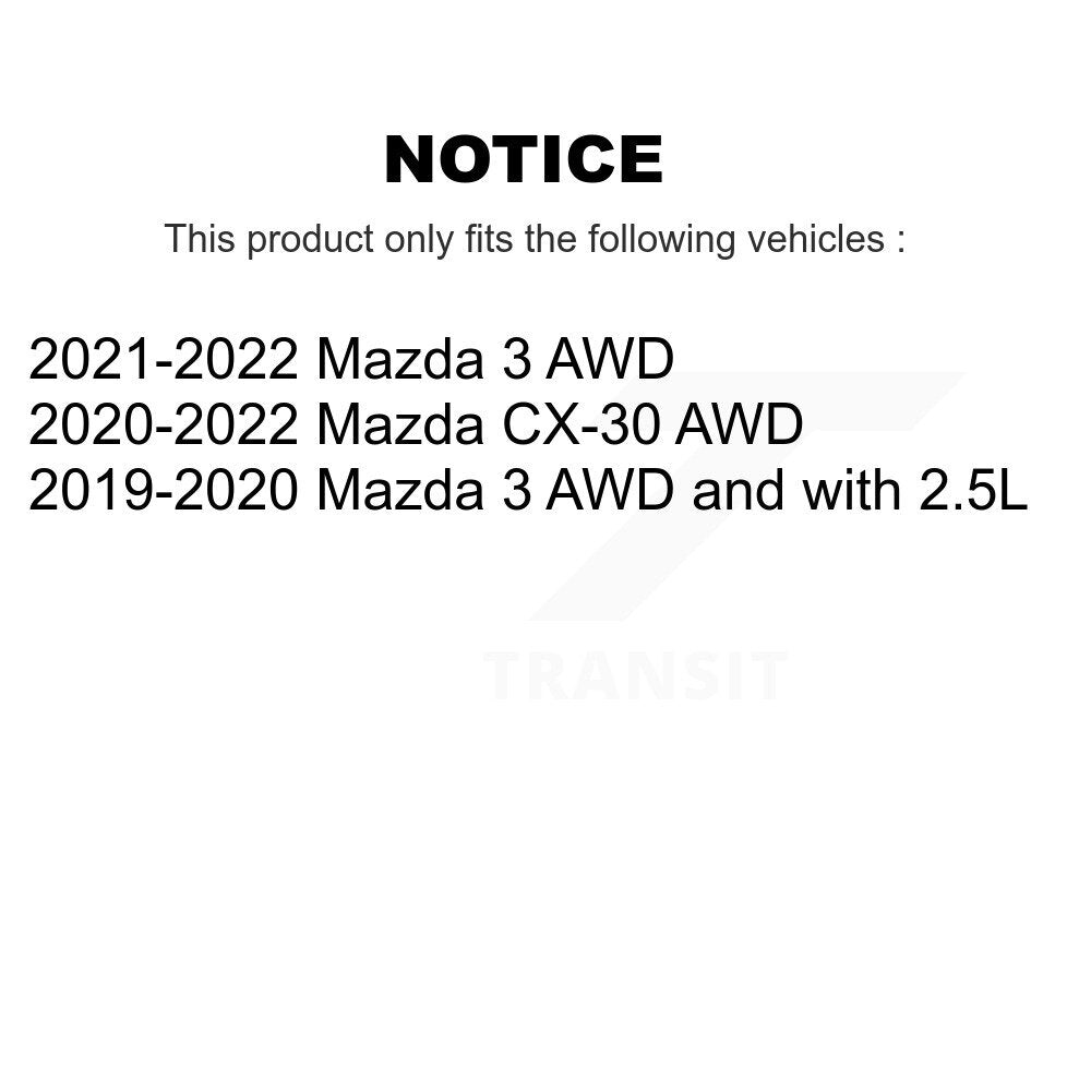 Kugel 70-KH8001 Rear Wheel Bearing Hub Assembly for 2019-2022 Mazda 3, CX-30