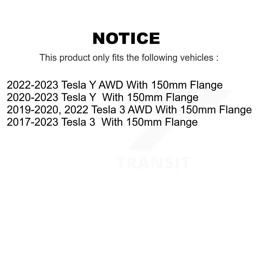 Kugel 70-KH9201 Rear, Front Wheel Bearing Hub Assembly for 2017-2023 Tesla 3, Y
