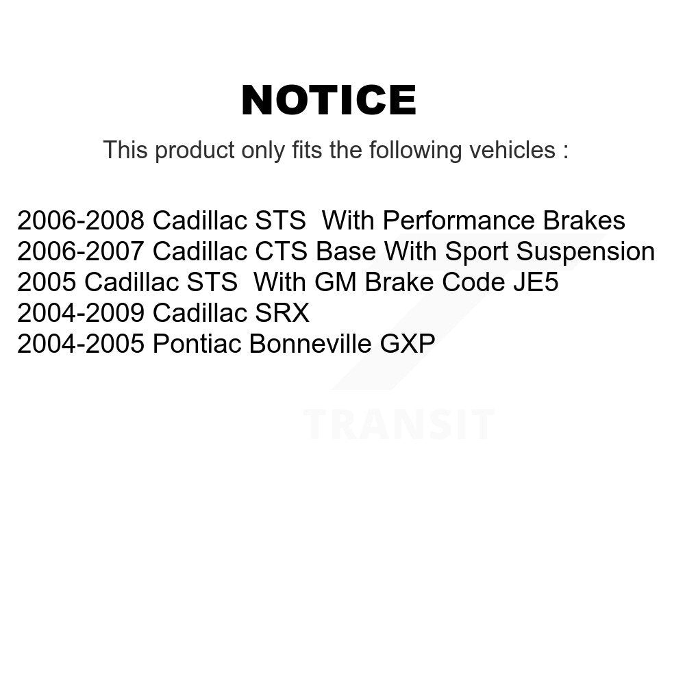 CMX CMX-D1019 Front Ceramic Brake Pads for 2004-2009 Cadillac SRX, Pontiac Bonneville and Select Vehicles