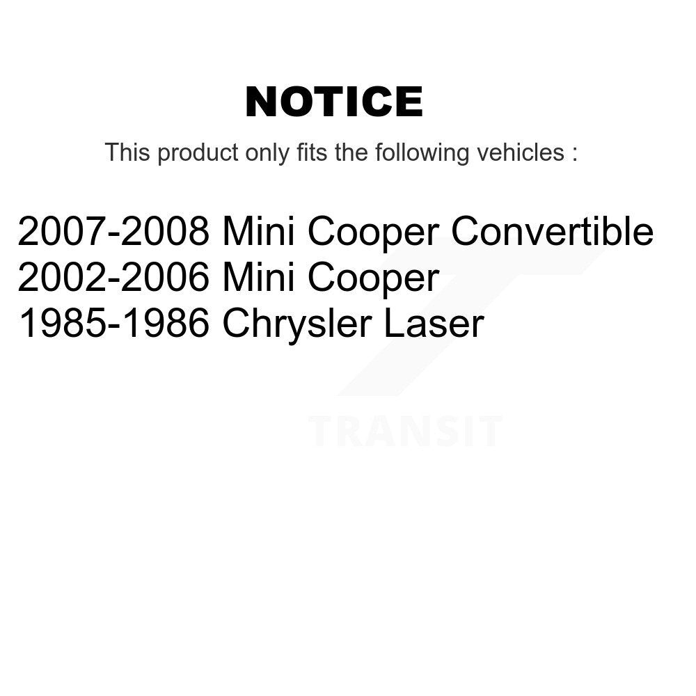 CMX CMX-D1060 Rear Ceramic Brake Pads for 1985-2008 Chrysler Laser, Mini Cooper