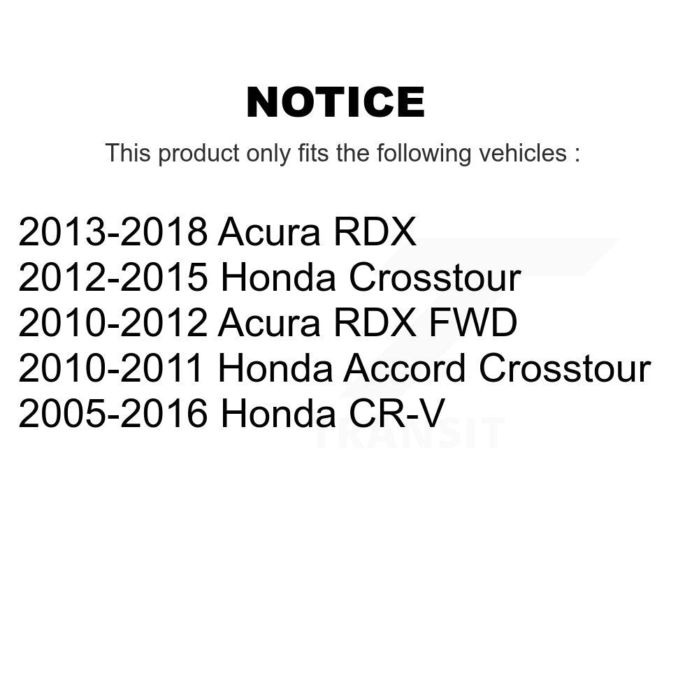 CMX CMX-D1086 Rear Ceramic Brake Pads for 2005-2018 Honda CR-V, Acura RDX and Select Vehicles