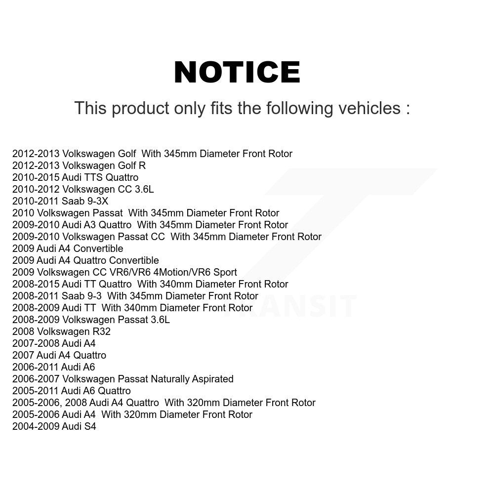 CMX CMX-D1111 Front Ceramic Brake Pads for 2004-2015 Audi S4, Audi A4 and Select Vehicles