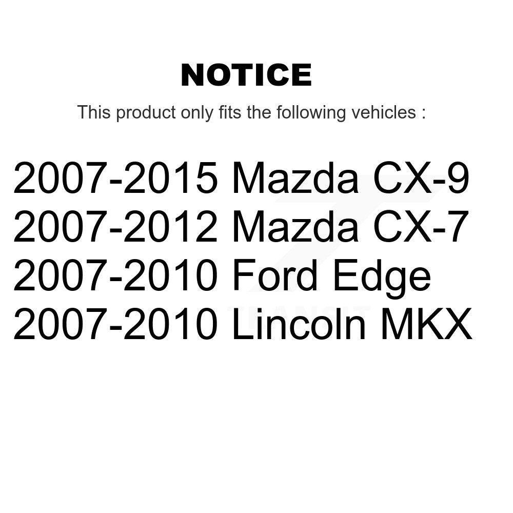 CMX CMX-D1259 Rear Ceramic Brake Pads for 2007-2015 Ford Edge, Lincoln MKX and Select Vehicles