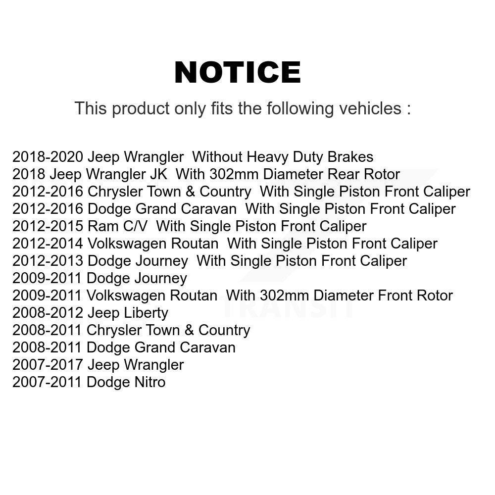 CMX CMX-D1273 Front Ceramic Brake Pads for 2007-2020 Dodge Nitro, Jeep Wrangler and Select Vehicles