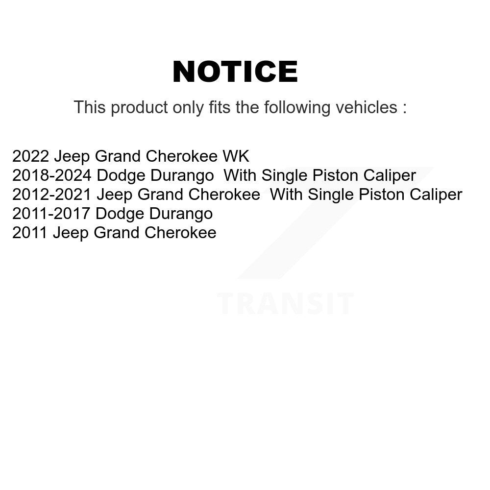 CMX CMX-D1498 Rear Ceramic Brake Pads for 2011-2024 Dodge Durango, Jeep Grand Cherokee, Jeep Grand Cherokee WK