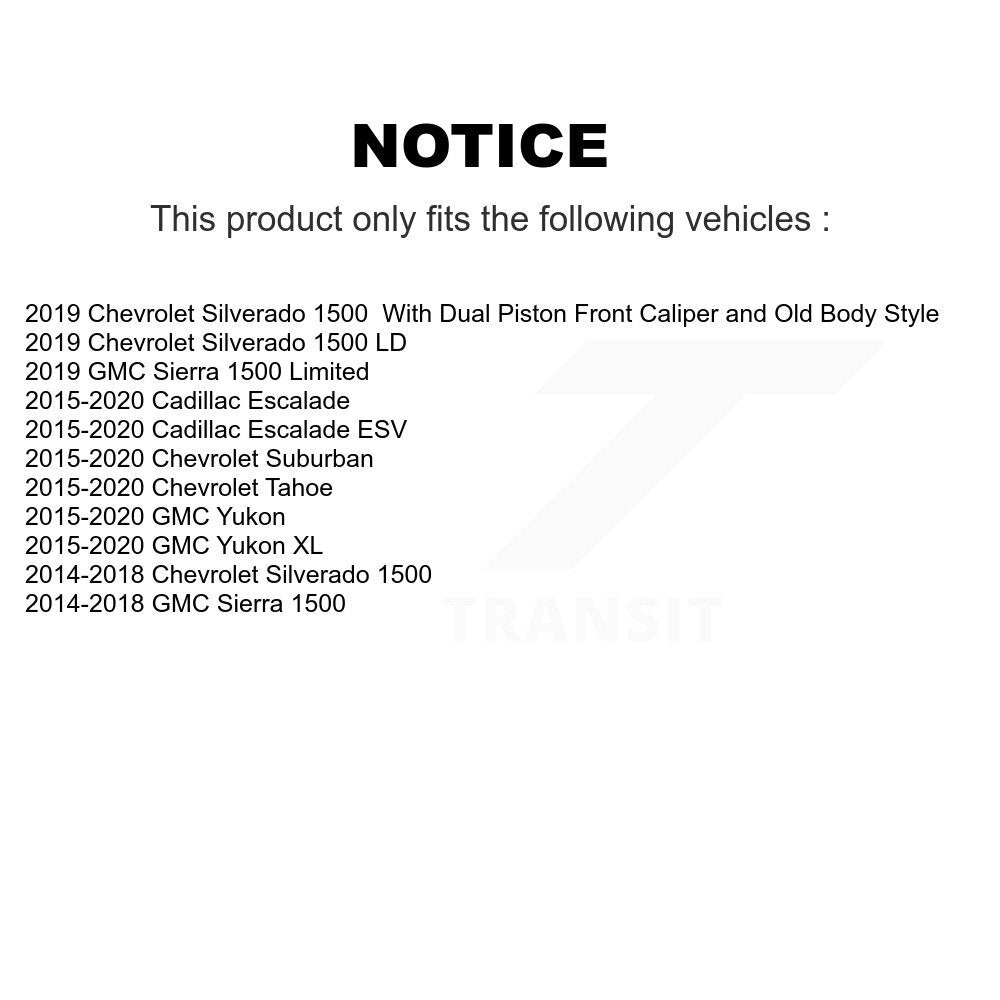 CMX CMX-D1707 Rear Ceramic Brake Pads for 2014-2020 Chevrolet Silverado 1500, GMC Sierra 1500 and Select Vehicles