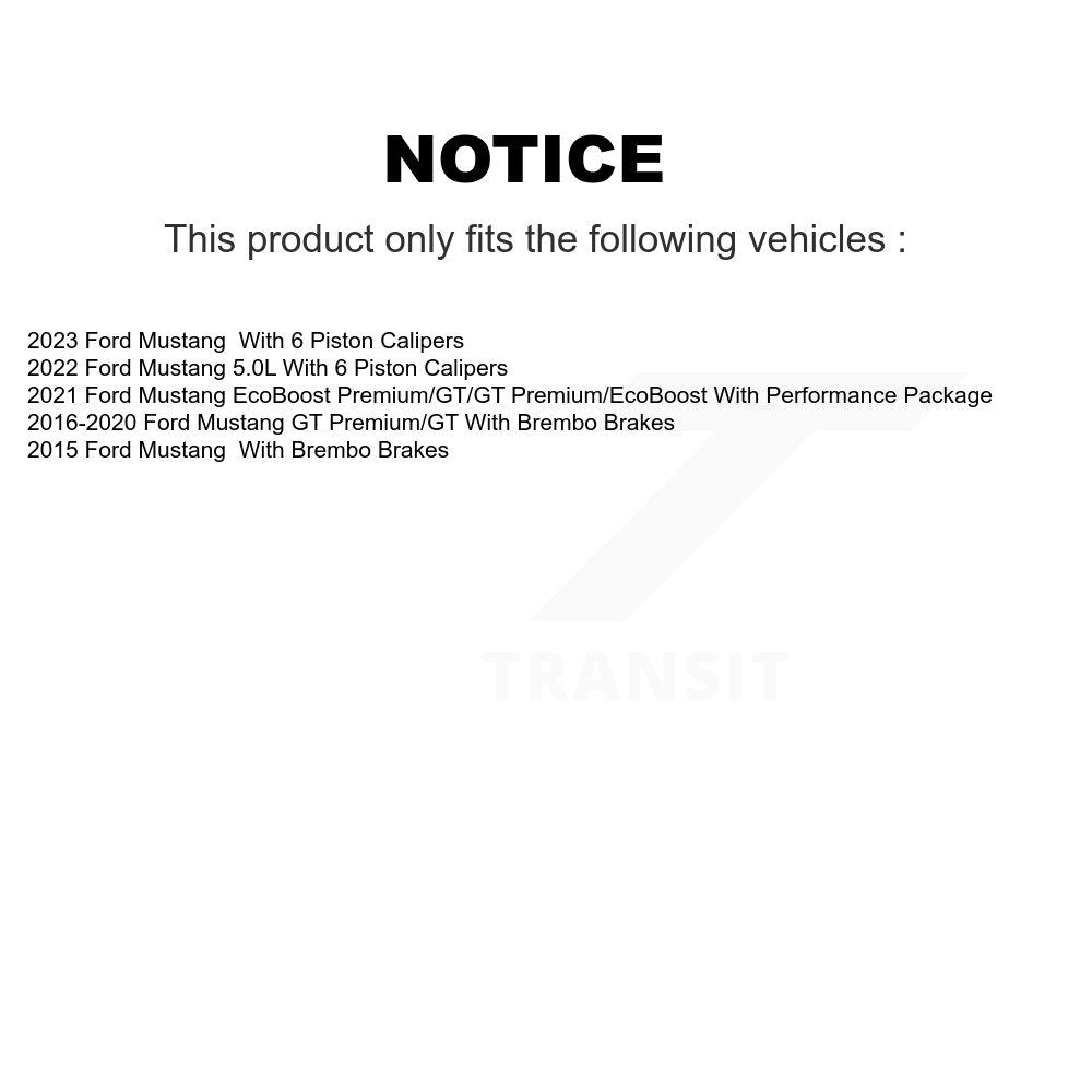 CMX CMX-D1792 Front Ceramic Brake Pads for 2015-2023 Ford Mustang