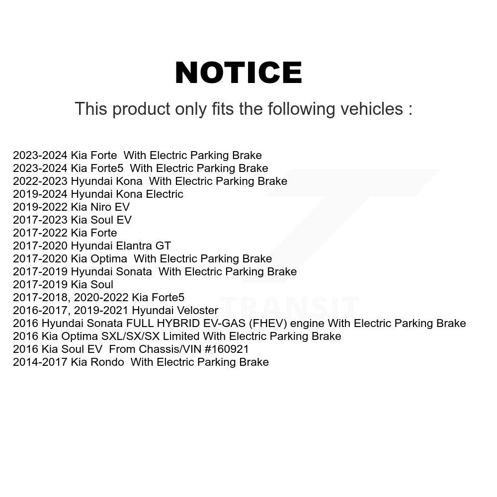 CMX CMX-D1813 Rear Ceramic Brake Pads for 2014-2024 Kia Rondo, Hyundai Sonata and Select Vehicles