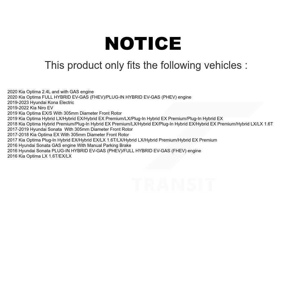 CMX CMX-D1826 Front Ceramic Brake Pads for 2016-2023 Hyundai Sonata, Kia Optima and Select Vehicles