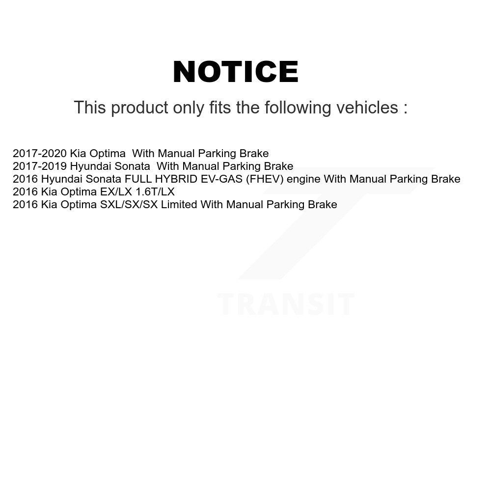 CMX CMX-D1829 Rear Ceramic Brake Pads for 2016-2020 Hyundai Sonata, Kia Optima