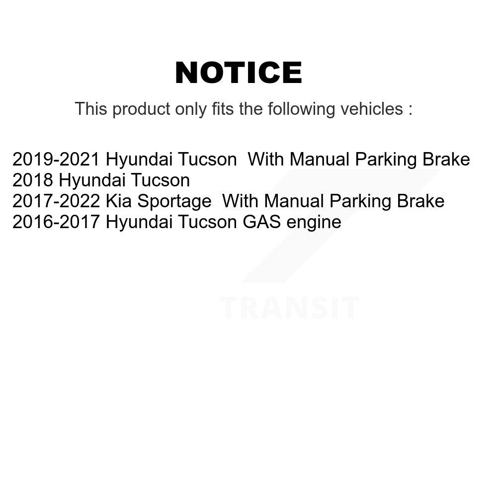 CMX CMX-D1848 Rear Ceramic Brake Pads for 2016-2022 Hyundai Tucson, Kia Sportage