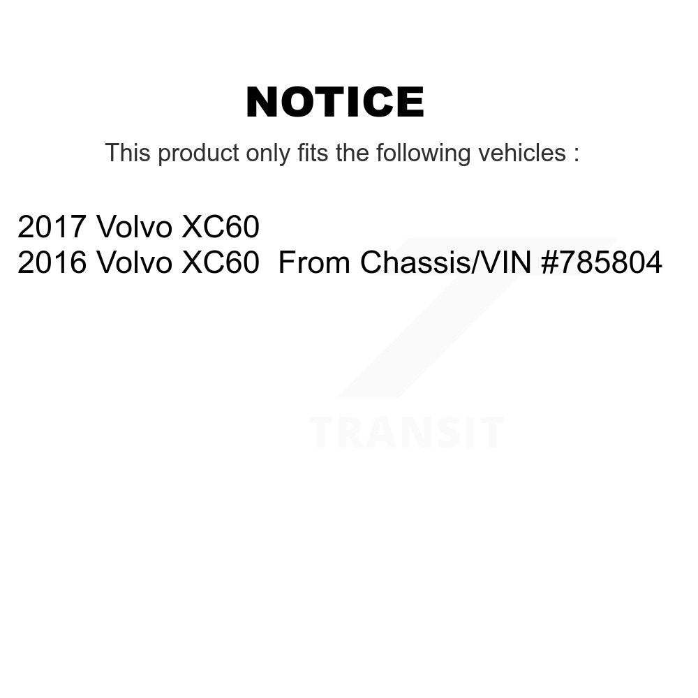 CMX CMX-D1866 Front Ceramic Brake Pads for 2016-2017 Volvo XC60