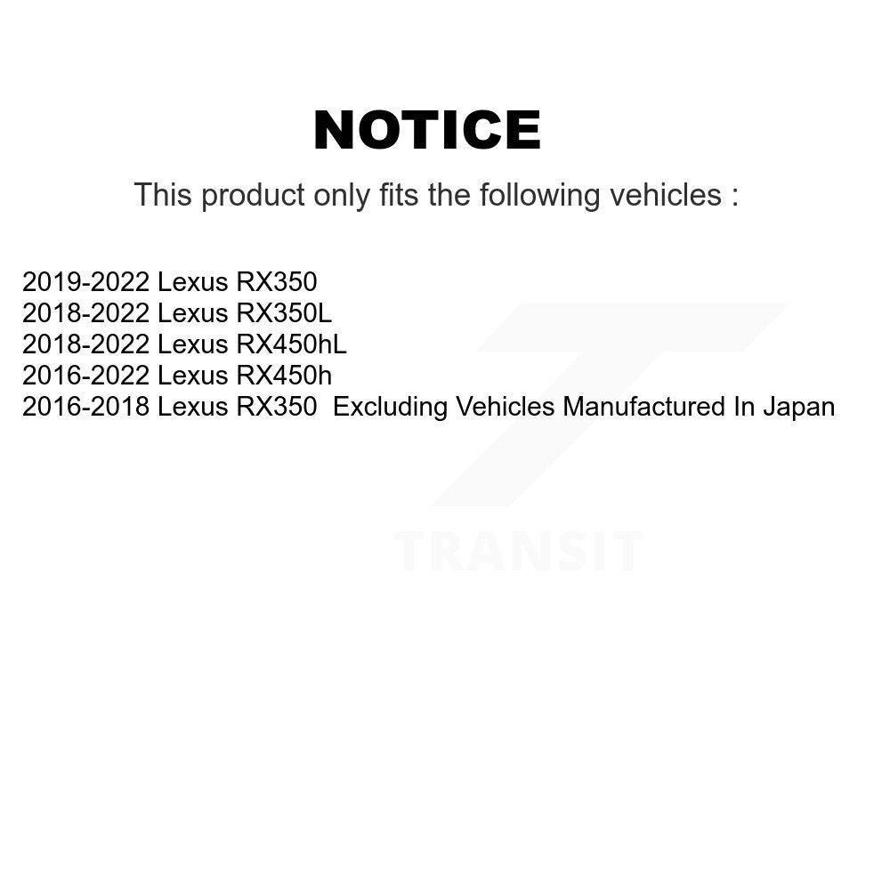 CMX CMX-D1879 Rear Ceramic Brake Pads for 2016-2022 Lexus RX350, RX450h, RX350L, RX450hL