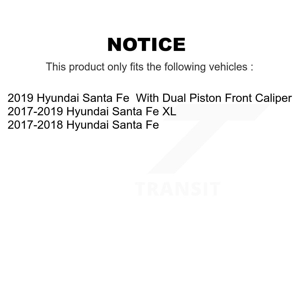CMX CMX-D1917 Front Ceramic Brake Pads for 2017-2019 Hyundai Santa Fe, Santa Fe XL